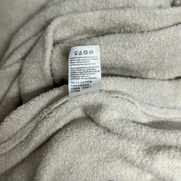 Barefoot Dreams CozyChic Lite Long Weekend Cardi Open Front Cardigan Tan Small - Picture 8 of 11